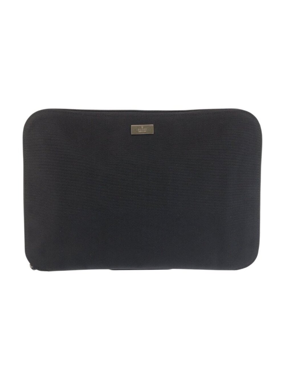★SOLD★ Gucci Black Silver Nylon Clutch - Picture 1 of 9